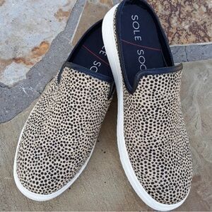 Sole Society calf skin slip ons